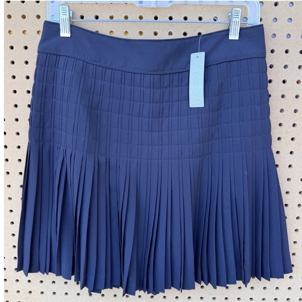 BLACK J.Crew Pleated Mini Skirt 4 NEW A9988 Tiered Accordion Preppy Academia